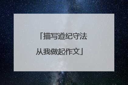 描写遵纪守法从我做起作文