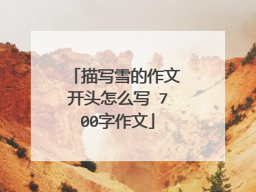 描写雪的作文开头怎么写 700字作文