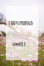 描写雪的诗100首