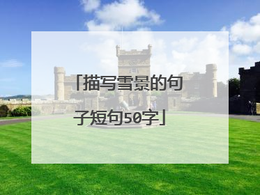 描写雪景的句子短句50字