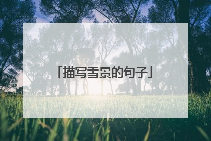描写雪景的句子