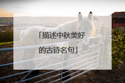 描述中秋美好的古诗名句