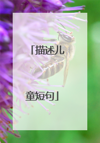 描述儿童短句