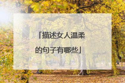 描述女人温柔的句子有哪些
