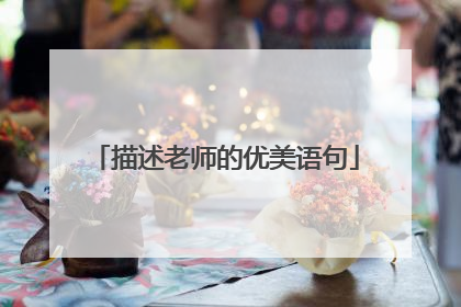 描述老师的优美语句