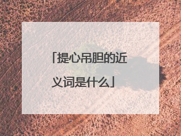 提心吊胆的近义词是什么