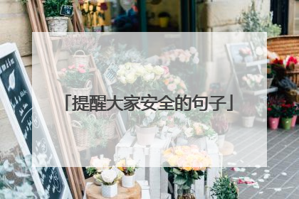 提醒大家安全的句子