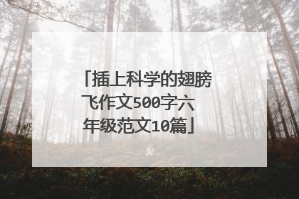 插上科学的翅膀飞作文500字六年级范文10篇
