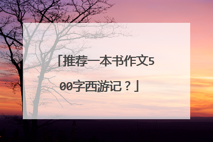 推荐一本书作文500字西游记？