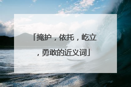 掩护,依托,屹立,勇敢的近义词