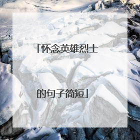 怀念英雄烈士的句子简短
