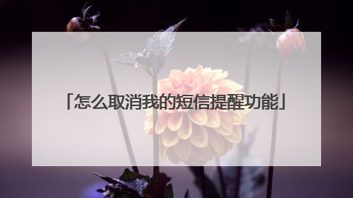 怎么取消我的短信提醒功能