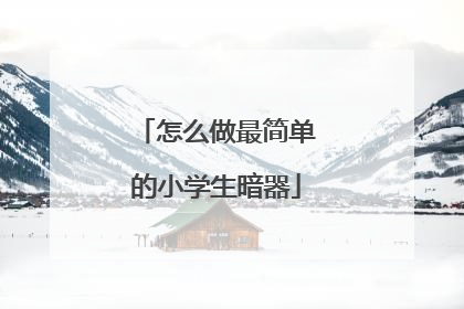 怎么做最简单的小学生暗器