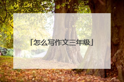 怎么写作文三年级