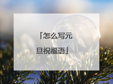怎么写元旦祝福语