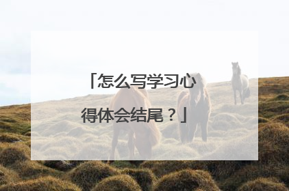 怎么写学习心得体会结尾？