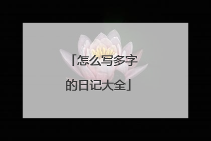 怎么写多字的日记大全