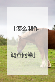 怎么制作调查问卷