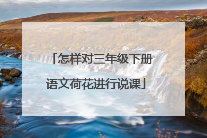 怎样对三年级下册语文荷花进行说课