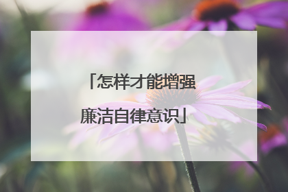 怎样才能增强廉洁自律意识