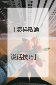 怎样敬酒说话技巧