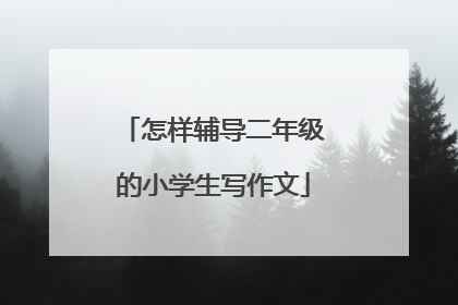 怎样辅导二年级的小学生写作文