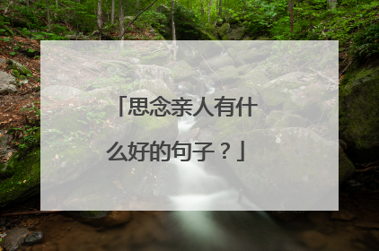 思念亲人有什么好的句子？