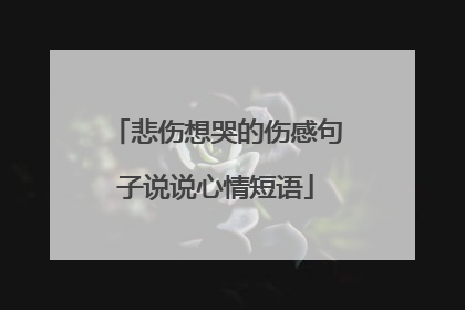 悲伤想哭的伤感句子说说心情短语