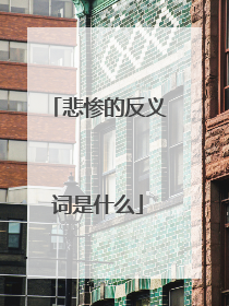 悲惨的反义词是什么