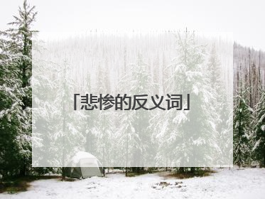 悲惨的反义词