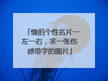 情侣个性名片一左一右，求一张伤感带字的图片