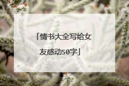 情书大全写给女友感动50字