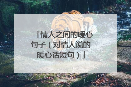 情人之间的暖心句子(对情人说的暖心话短句)