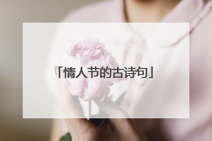 情人节的古诗句