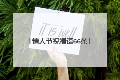 情人节祝福语66条