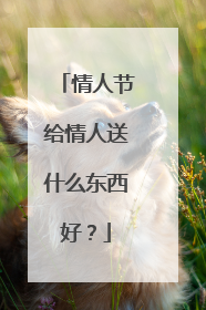 情人节给情人送什么东西好？