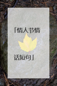 情人节情话短句