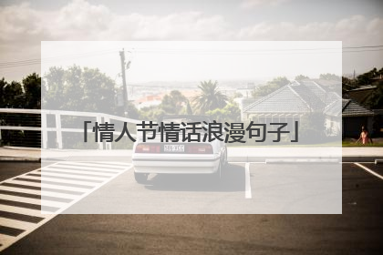 情人节情话浪漫句子