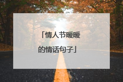 情人节暖暖的情话句子