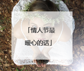 情人节最暖心的话