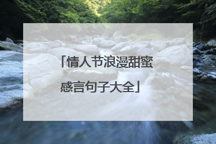 情人节浪漫甜蜜感言句子大全