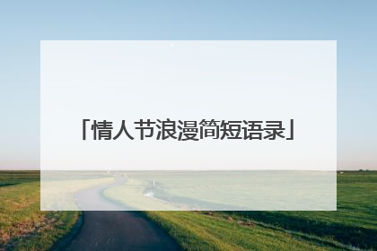 情人节浪漫简短语录