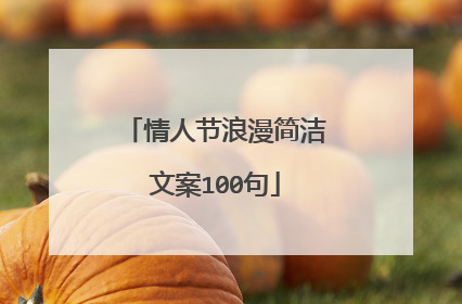 情人节浪漫简洁文案100句