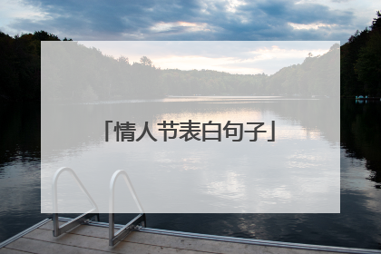 情人节表白句子