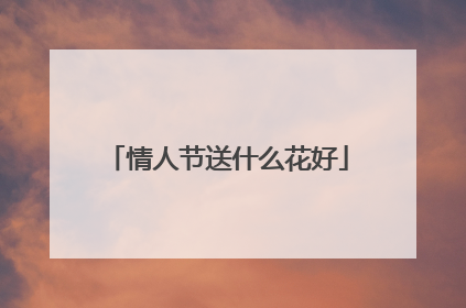 情人节送什么花好