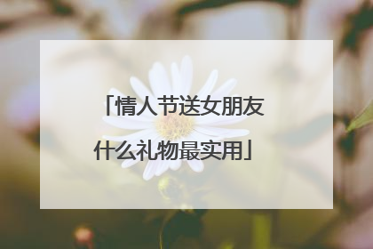 情人节送女朋友什么礼物最实用
