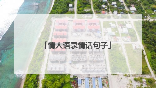 情人语录情话句子