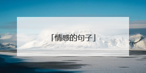 情感的句子