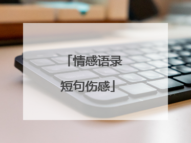 情感语录短句伤感