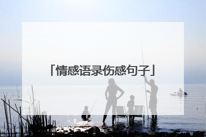 情感语录伤感句子